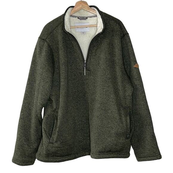 ORVIS MEN'S SHERPA LINED 1/4 ZIP PULLOVER WITH POCKETS SIZE XXL - Picture 1 of 9